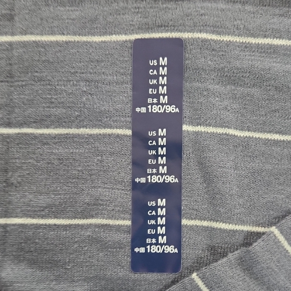 GAP Men's Dark Gray Striped V-Neck Sweater Medium NwT - Picture 13 of 17